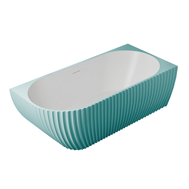 Акриловая ванна MAXONOR Flor 170x80 PL-BT2709-9, зелено-голубой/белый